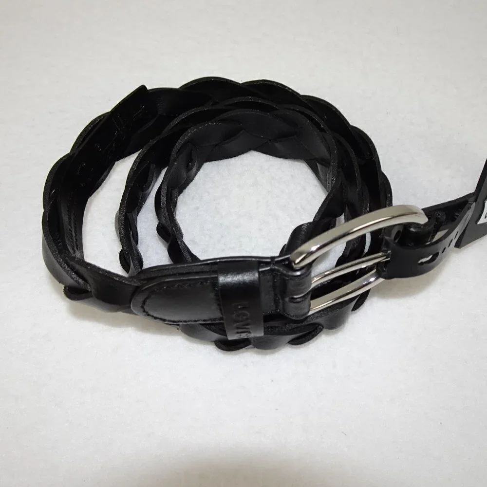 Levi's Braided Casual Belt Men's Size S Black Leather